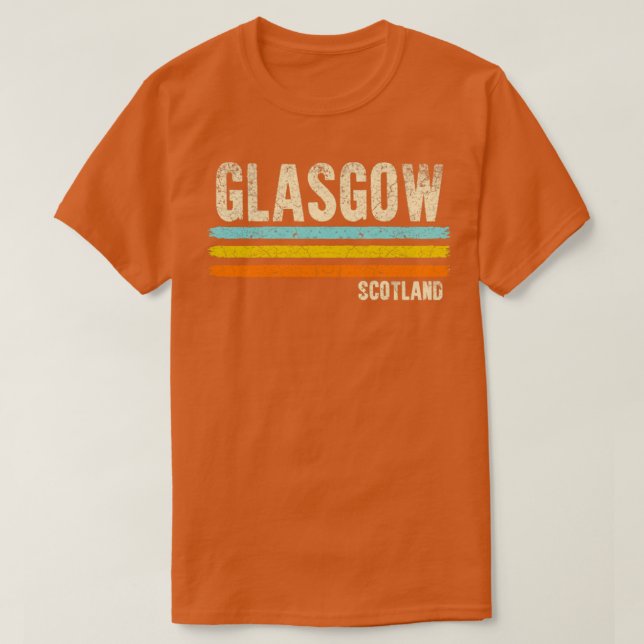 Camiseta Glasgow Scotland Retro Shirt (Frente do Design)