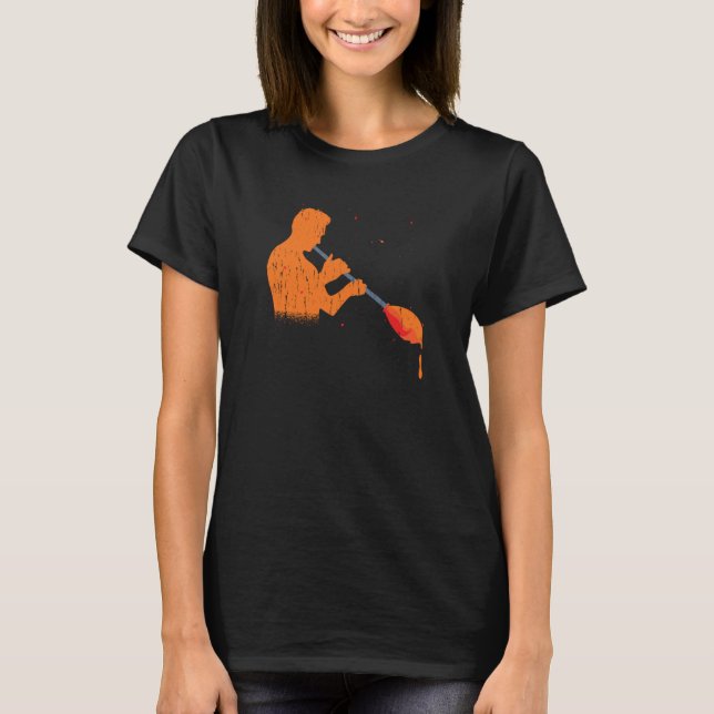 Camiseta Glassblowing With A Glass Blower (Frente)