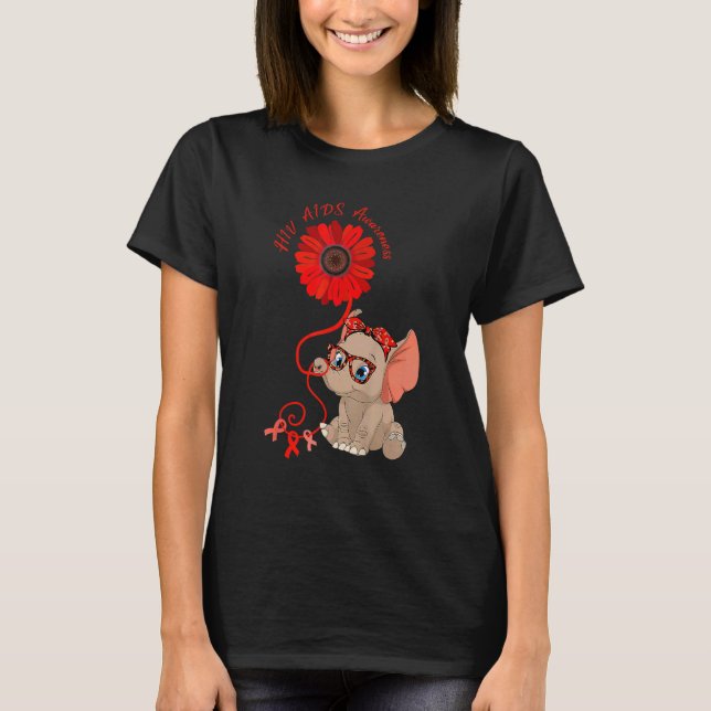 Camiseta Glasse Azul de Fita Azul de Consciência do Elefant (Frente)