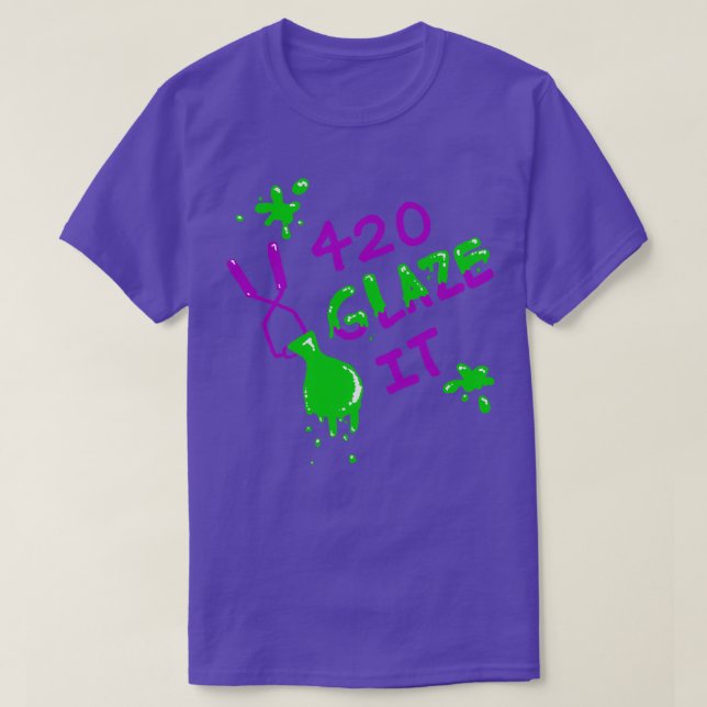 Camiseta Glazê Verde e Roxo (Frente do Design)