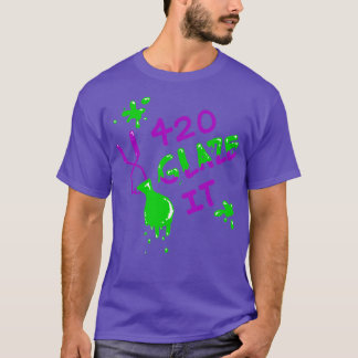 Camiseta Glazê Verde e Roxo