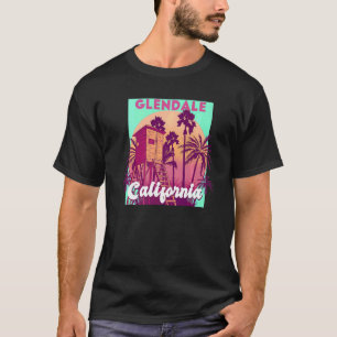 Camiseta Glendale Califórnia palmeira praia retrô vintage