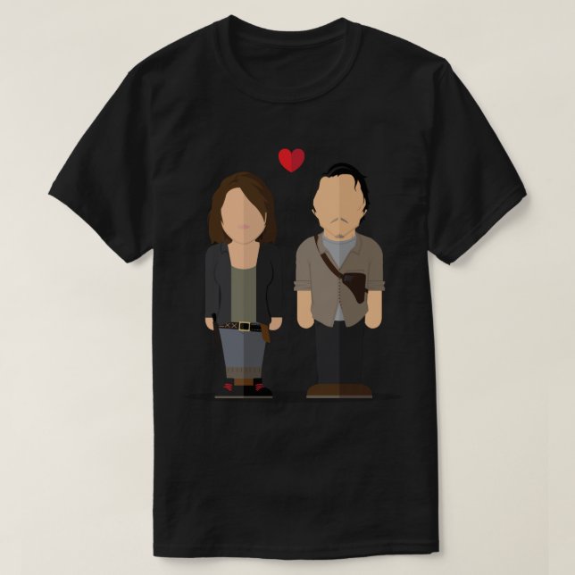 Camiseta Glenn & Maggie TWD Sticker.png (Frente do Design)