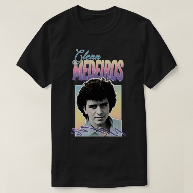 Camiseta Glenn Medeiros - Design estético estilizado dos an (Frente do Design)