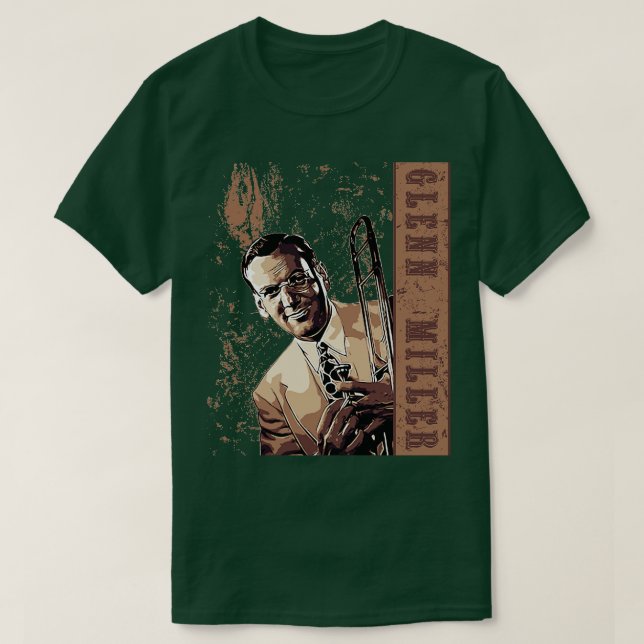 Camiseta Glenn miller Brown Vintage (Frente do Design)