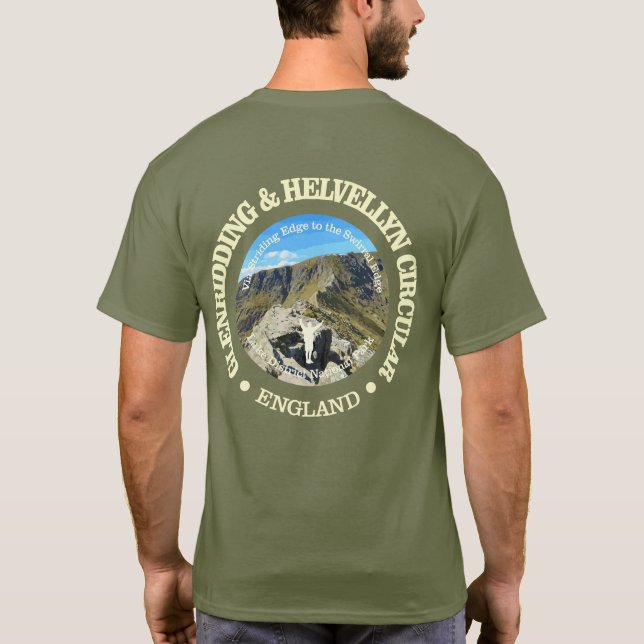 Camiseta Glenridding & Helvellyn Circular Route (rd) (Verso)