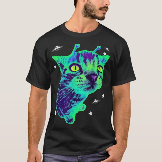 Camiseta Glerp Glorp Funny Alien Cat Meme Gnarp Cat Silly A (Frente)
