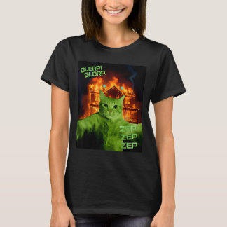 Camiseta Glerp Glorp Funny Alien Cat Meme Space Cat Humor