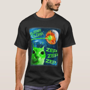 Camiseta Glerp Glorp Gato Alien Divertido Meme Brainrot