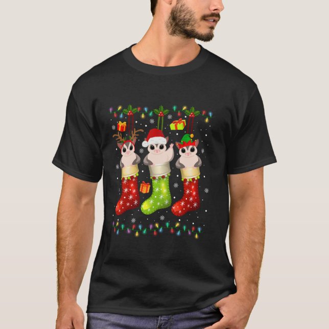 Camiseta Glider De Açúcar Nas Meias De Natal Acende Glide D (Frente)