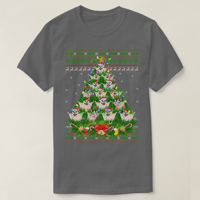 Camiseta Glider De Açúcar Xmas Lighting Tree Sugar Glútea F (Frente do Design)