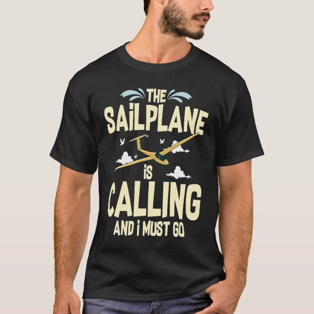 Camiseta Glider Plane Pilot Flying Sailplane Training Fligh (Frente)