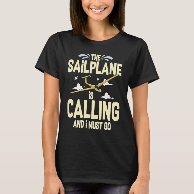 Camiseta Glider Plane Pilot Flying Sailplane Training Fligh (Frente)