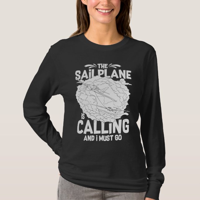 Camiseta Glider Plane Pilot Flying Sailplane Training Fligh (Frente)