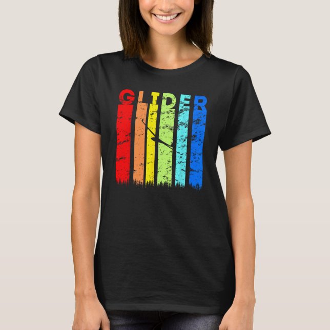 Camiseta Glider Sailplane Vintage Design Soar Aviation Lá (Frente)