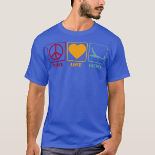 Camiseta Glider Soaring Gliding Peace Love Retro Gift Idea