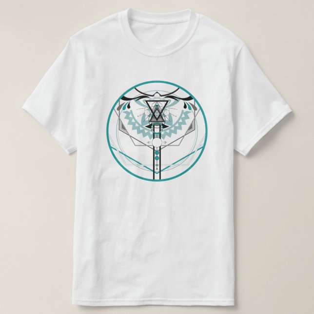 Camiseta glifo solar sagrado (Frente do Design)