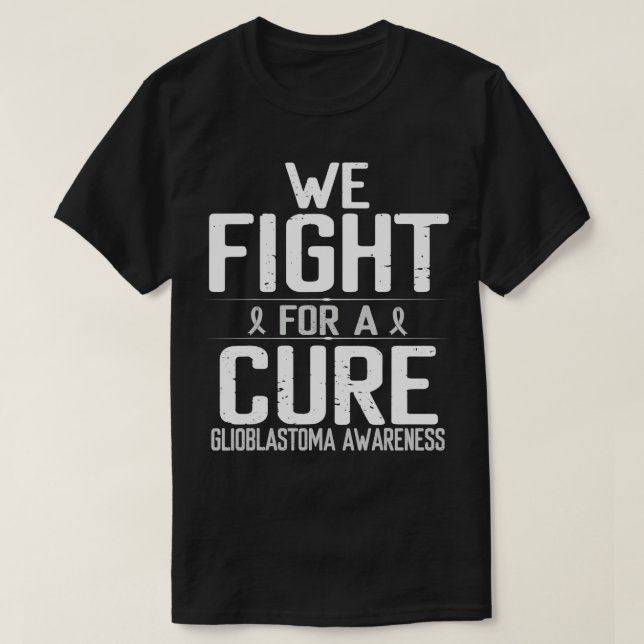Camiseta Glioblaoma Sensibilização Luta Contra o Cérebro Tu (Frente do Design)