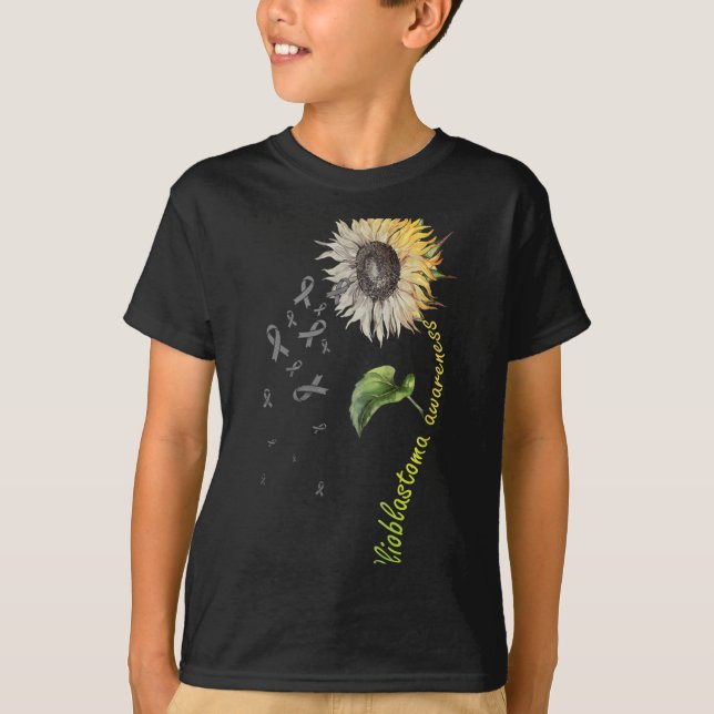 Camiseta Glioblastoma Awareness Sunflower  (Frente)