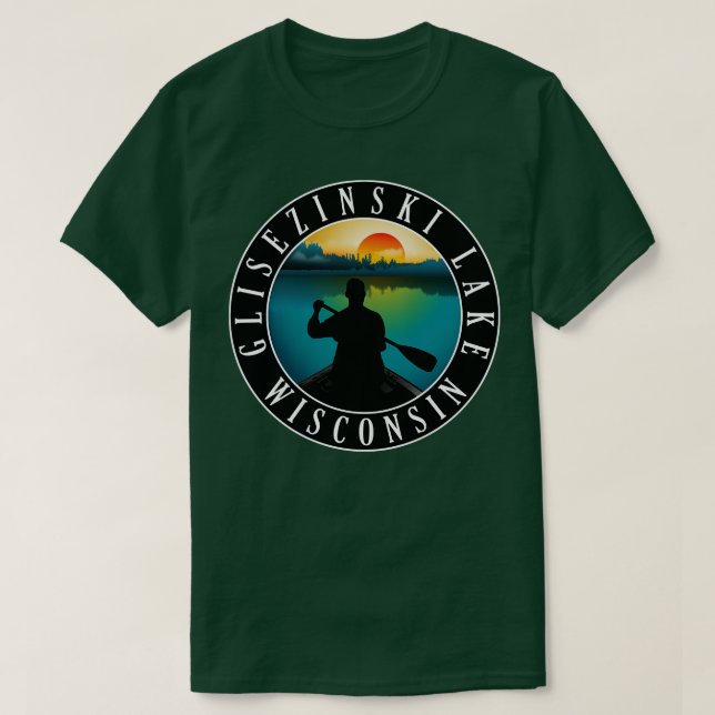 Camiseta Glisezinski Lake Wisconsin Canoeing (Frente do Design)