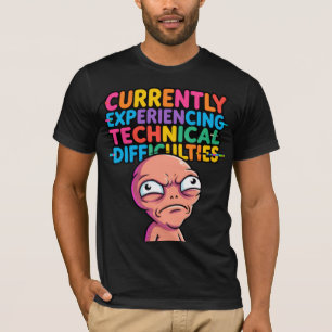 Camiseta Glitch Alien Tech Difficulties — Geek Div