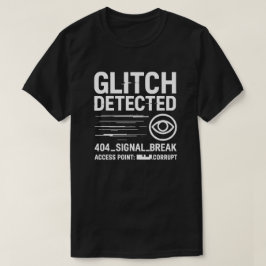 Camiseta GLITCH DETECTADO - Erro de Difusão de Horror Analó
