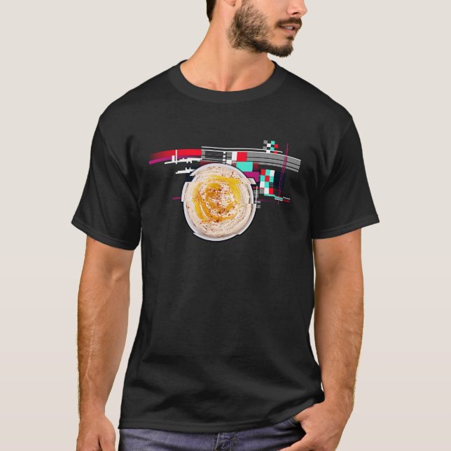 Camiseta Glitch Hummus Middle Eastern Kitchen Men Women Chi (Frente)