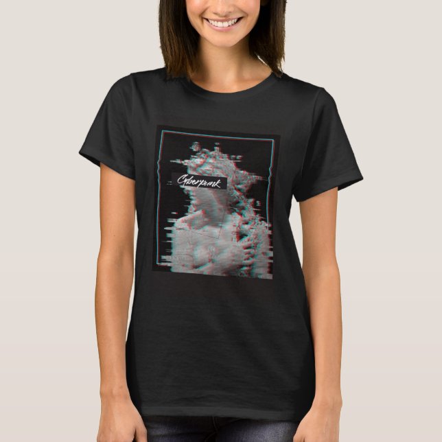 Camiseta Glitch Vaporwave Cyberpunks Japan Streetwear 80s 9 (Frente)