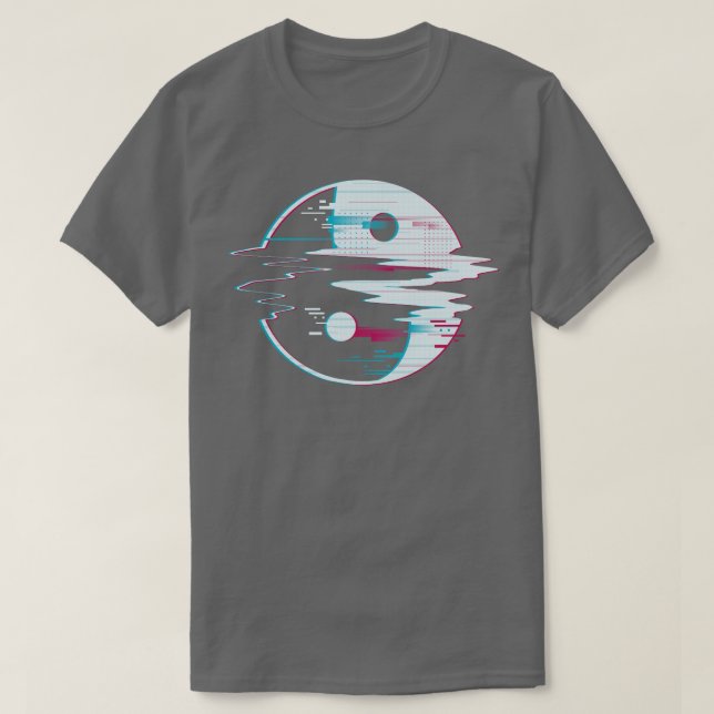 Camiseta Glitch Yin Yang (Frente do Design)