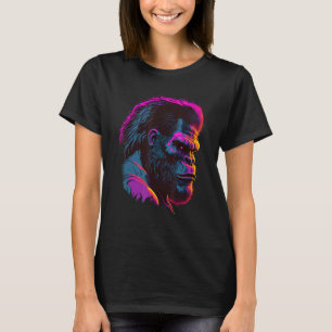 Camiseta Glits Synthwave Art Gorilla