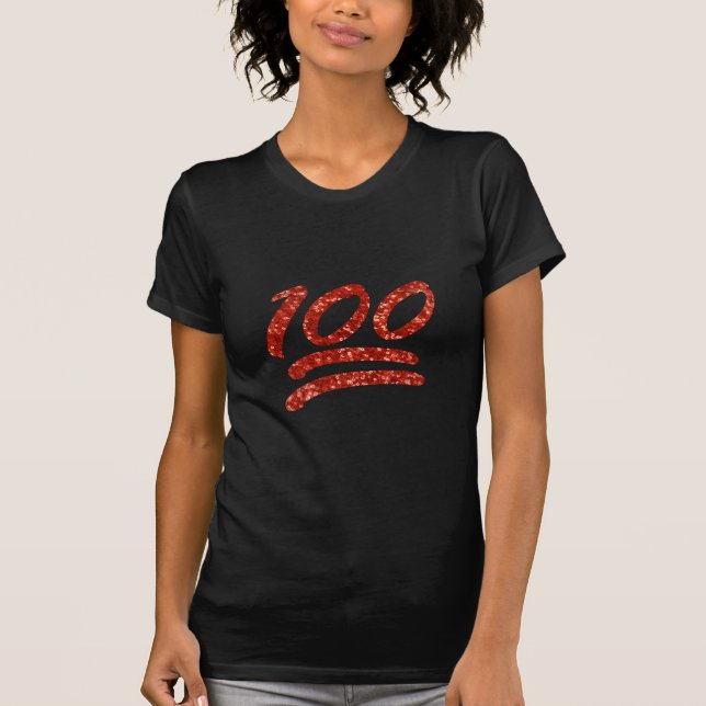 Camiseta glitter cem emoji (Frente)