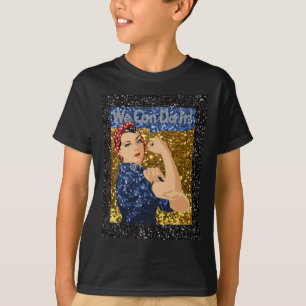 Camiseta glitter rosie, o rivete