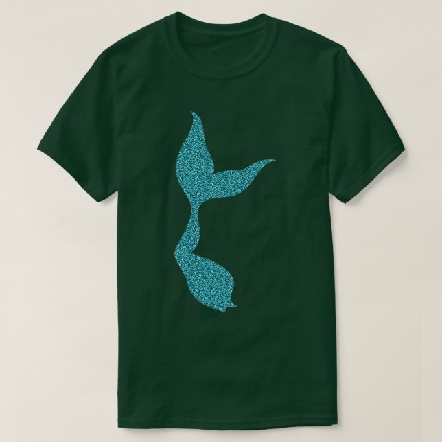 Camiseta Glittery Mermaid Tail (Frente do Design)