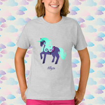 Glittery Unicorn with Rainbow Pastel Background
