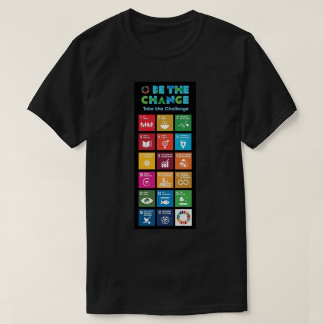 Camiseta Global Goals Poster  UN SDGs 2030 Poster  United N (Frente do Design)
