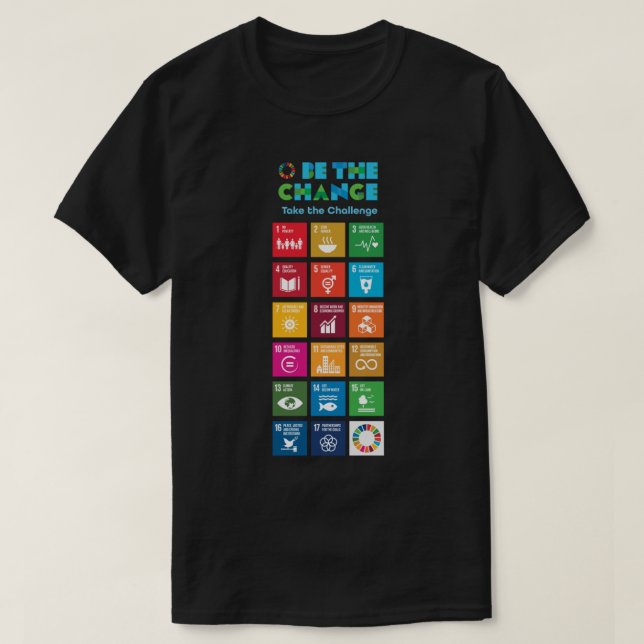 Camiseta Global Goals Poster  UN SDGs 2030 Poster  United N (Frente do Design)