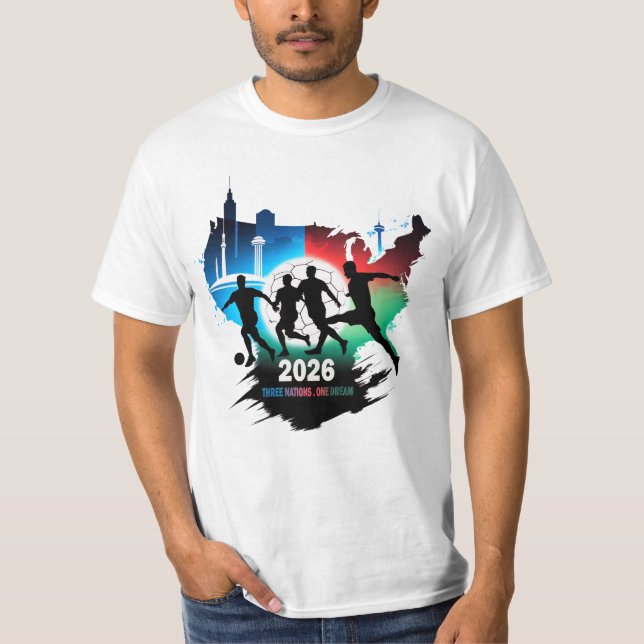 Camiseta Global Soccer 2026 Three Nations. One Dream.  (Frente)
