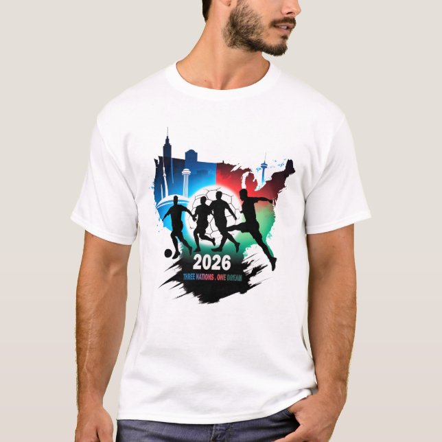 Camiseta Global Soccer 2026 Three Nations. One Dream.  (Frente)