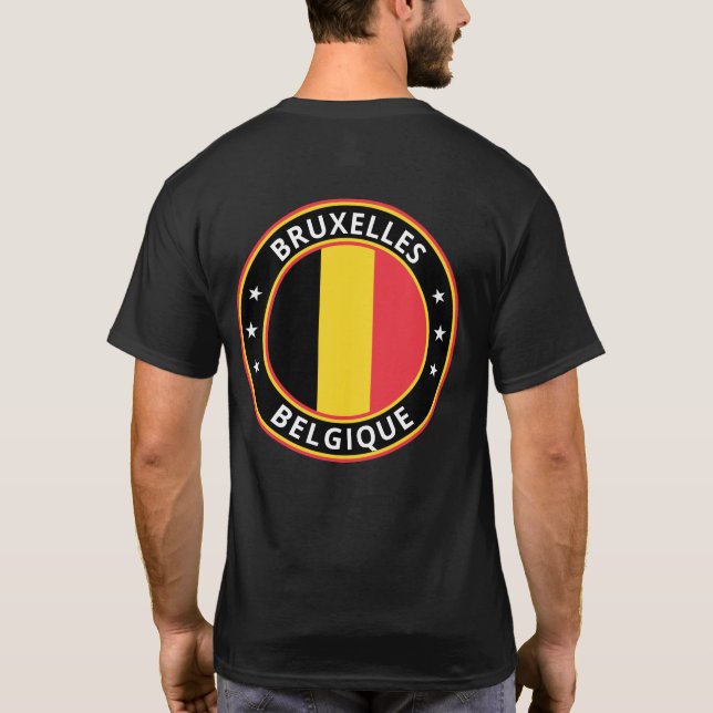 Camiseta Global Traveler - Bruxelas, Bélgica | Bélgica (Verso)