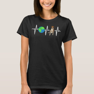 Camiseta Globe Planet Earth Inglês Foxhound Hearbeat Dog