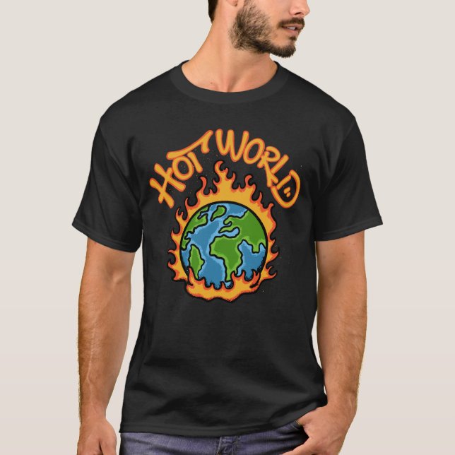 Camiseta Globe with Flames Streetwear (Frente)