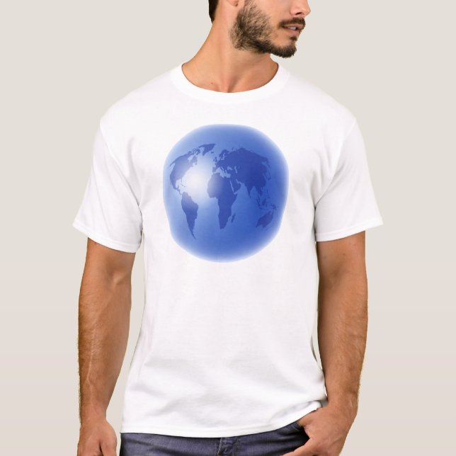 Camiseta Globo azul do mundo (Frente)