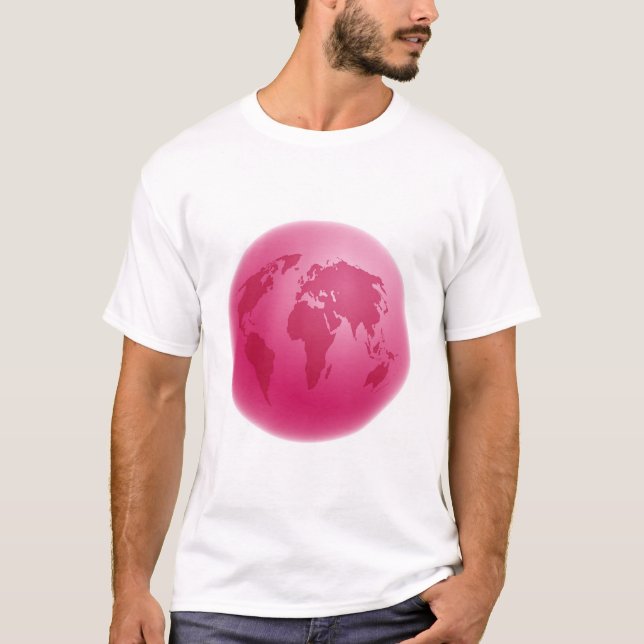 Camiseta Globo cor-de-rosa (Frente)