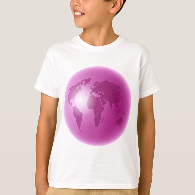 Camiseta Globo cor-de-rosa do mundo (Frente)