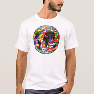 Camiseta Globo da bandeira