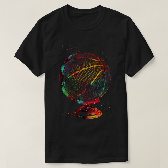 Camiseta Globo de Basquete 5 (Frente do Design)