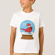 Globo de Neve com Cardeal Vermelho Bonito