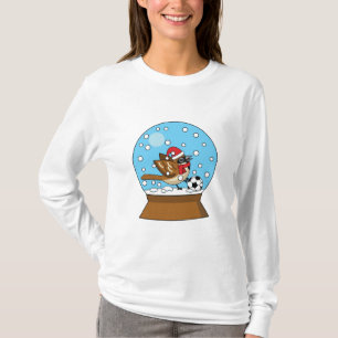 Camiseta Globo de Neve com Jogador de Esparto Bonito
