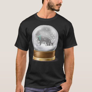 Camiseta Globo de neve german shepherd Holidog