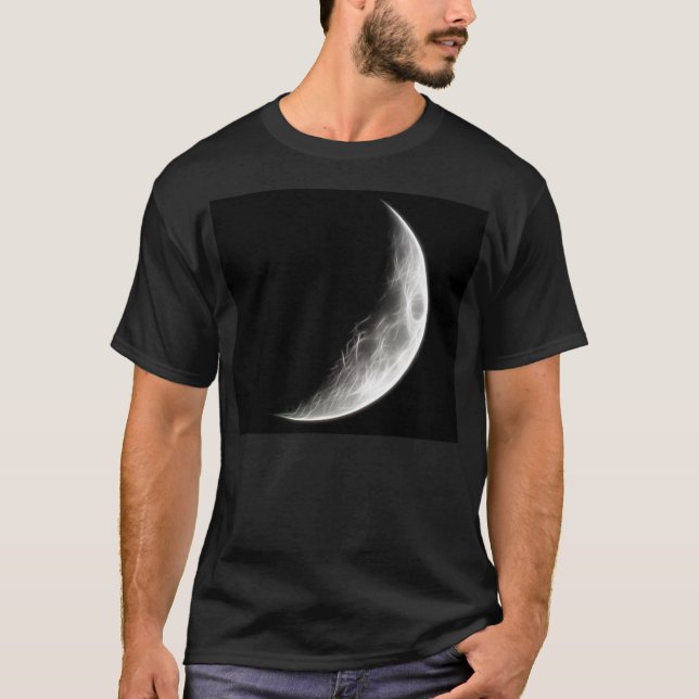 Camiseta Globo lunar do planeta da lua de um quarto (Frente)